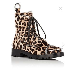 BRAND NEW Alexander Wang Lyndon calf hair combat boots size 6